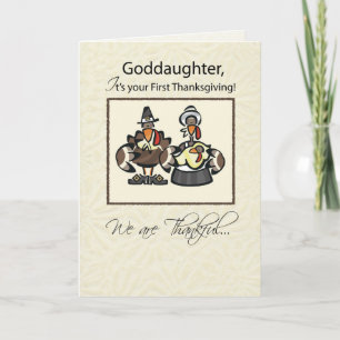 Cartão De Festividades Filha de Deus Primeira Família Turca de Ação de Gr