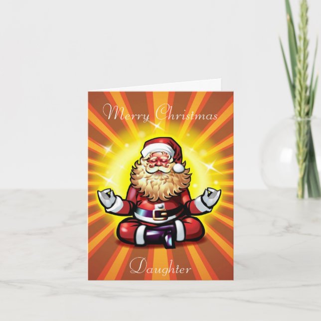 Cartão De Festividades filha distante no natal cumprimentando cartas (Frente)