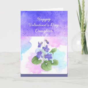 Cartão De Festividades Filha do Poema do Namorados Violeta-Flor Africano