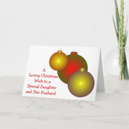 Cartão De Festividades Filha e Filho em Direito no Natal