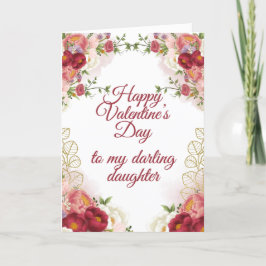 Cartão De Festividades Filha Floral Elegante