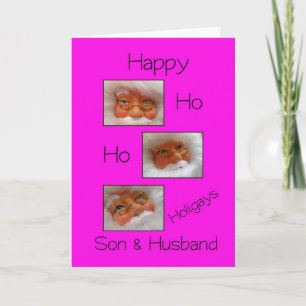Cartão De Festividades filho e marido felizes ho ho holigays gay x mas ca