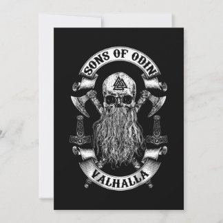 Cartão De Festividades Filhos De Trás De Odin- Vikings Nordish