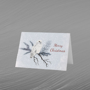 Cartão De Festividades Filial do pinheiro branco de Natal