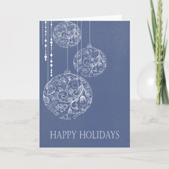 Cartão De Festividades Filigres - "Feriados Felizes" (Frente)