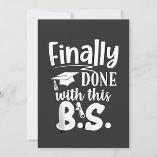 Cartão De Festividades Finalmente feito com a graduação BS Funny 2025