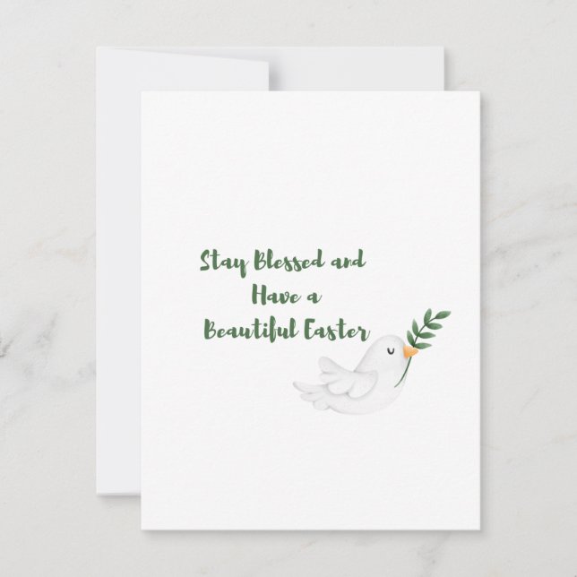 Cartão De Festividades Fique abençoado e tenha uma bela Páscoa em um (Frente)