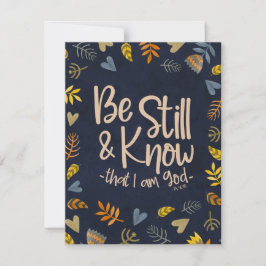 Cartão De Festividades Fique E Saiba Que Eu Sou Deus Carteiro Religioso
