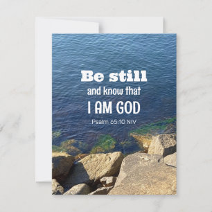 Cartão De Festividades Fique quieto e saiba que sou Deus Calma, foto do o