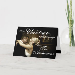 Cartão De Festividades First Christmas Couple's Photo Card