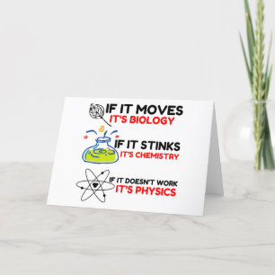 Cartão De Festividades FÍSICA DE QUÍMICA DE BIOLOGIA DA Ciência