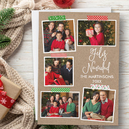 Cartão De Festividades Fita de Artesanato da Calliografia Divertida Kraft