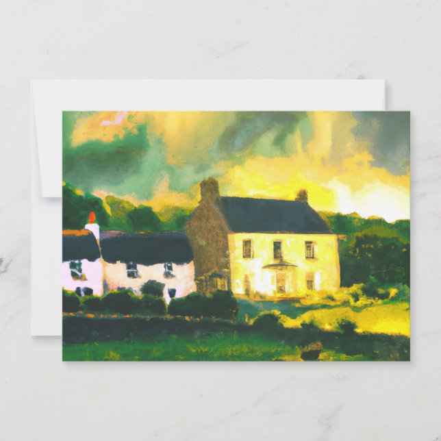 Cartão De Festividades Flache Feiertagskarte (Frente)