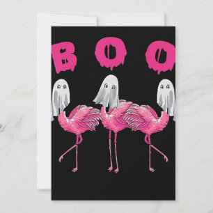 Cartão De Festividades Flamingo   Fantasma Flamingo Boo Fantasia de Hallo