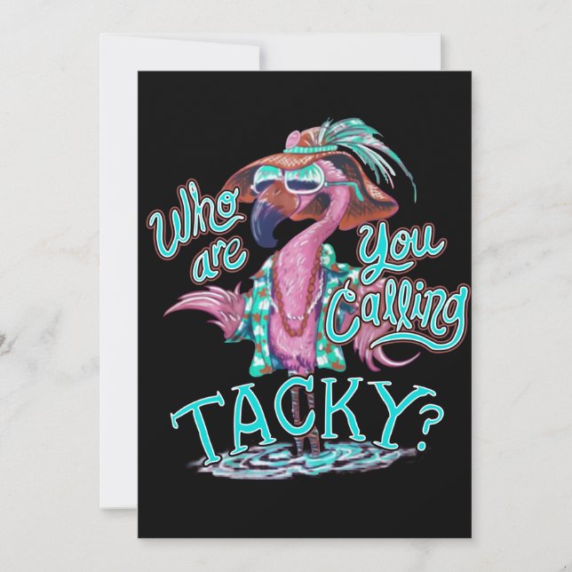 Cartão De Festividades Flamingo Gift | A Quem Você Chama Flamingo (Frente)