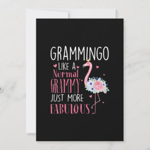 Cartão De Festividades Flamingo Grammingo Como Um Grammy Normal Engraçad