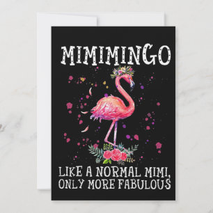 Cartão De Festividades Flamingos   Mimingo Como Um Mimi Normal