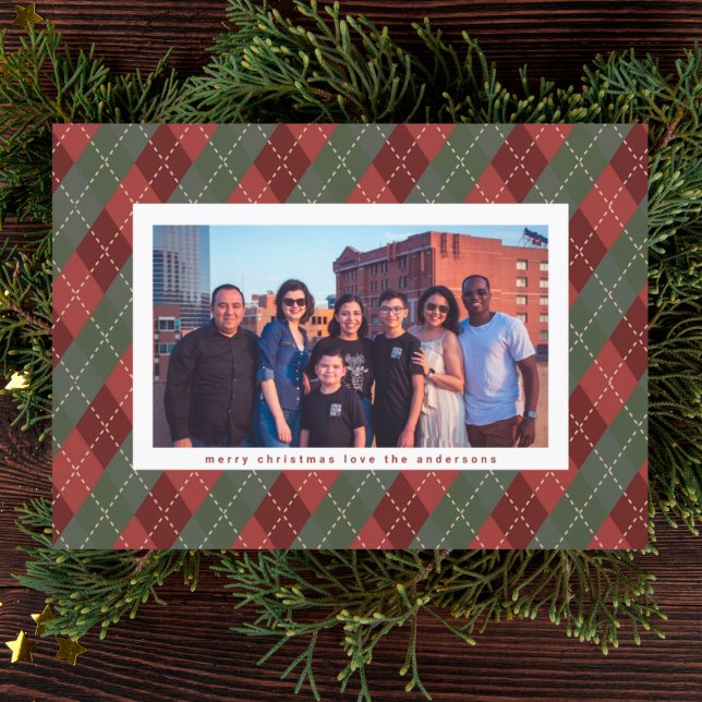 Cartão De Festividades Flannel Felry Christmas Gingham Ugly Sweeter Xadre (Criador carregado)