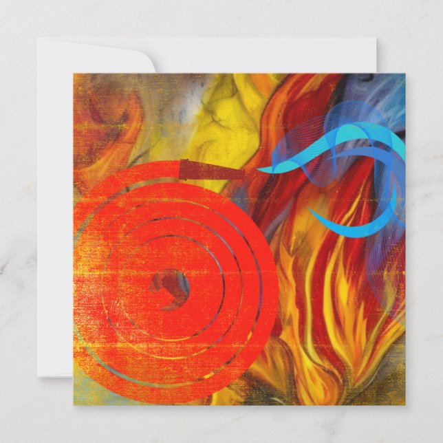 Cartão De Festividades Flare de Bombeiro (Frente)