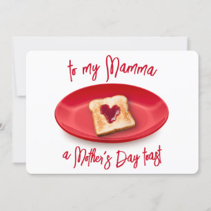 Cartão De Festividades Flat de Toast Engraçado com dia de as mães