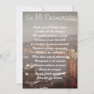 Cartão De Festividades Flat Holiday Card - Be my Valentine (Spanish)
