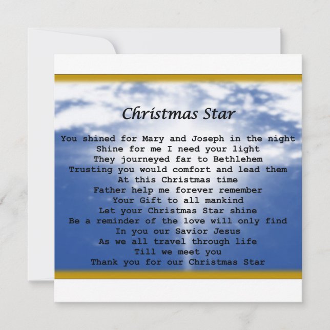 Cartão De Festividades Flat Holiday Card- Christmas Star (Frente)