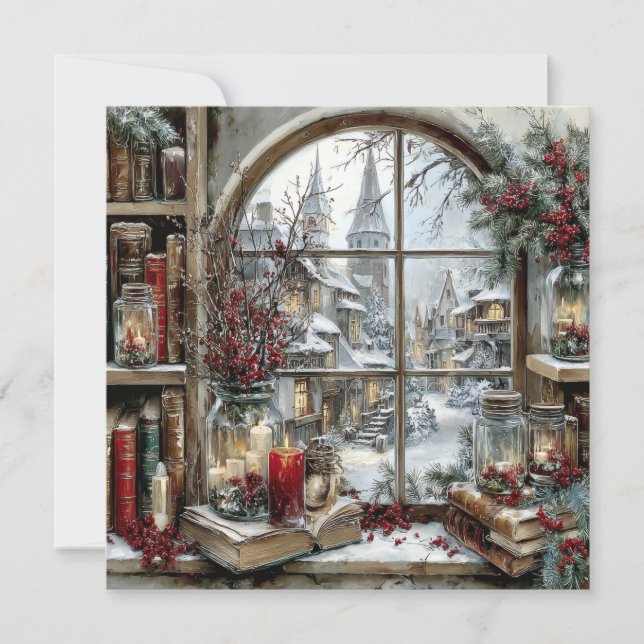 Cartão De Festividades Flat Holiday/Winter Card (Frente)