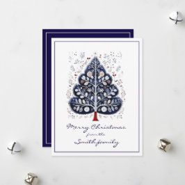 Cartão De Festividades Flat Xmas Card - Scandinavian Christmas Tree