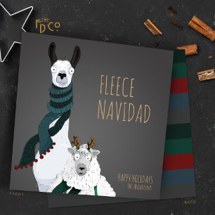 Cartão De Festividades “Fleece Navidad” Chic Engraçado Pun Quirky