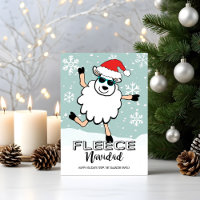 Fleece Navidad Dançante Ovelha Papai Noel Natal En