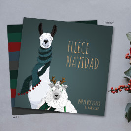 Cartão De Festividades “Fleece Navidad” Divertido Chic Excêntrico Bem-hum