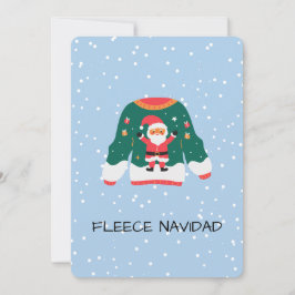 Cartão De Festividades Fleece Navidad - Engraçado Design de doce de Natal