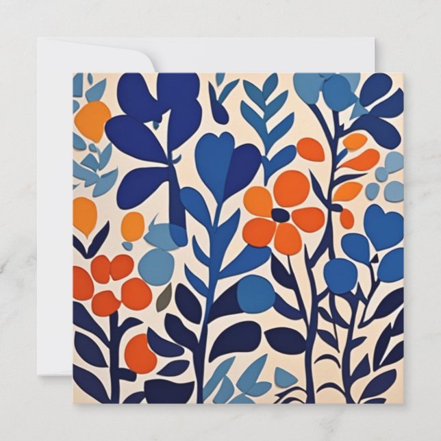 Cartão De Festividades fleurs retro 70's (Frente)