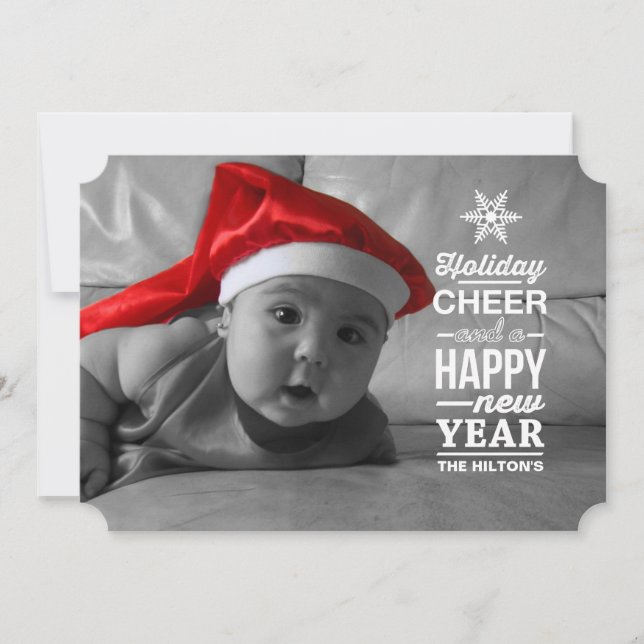 Cartão De Festividades floco de neve (Frente)