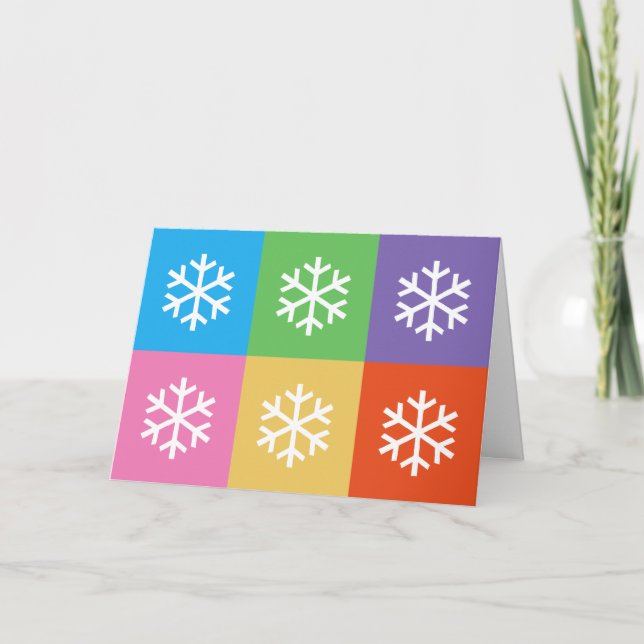 Cartão De Festividades Floco de neve (Frente)