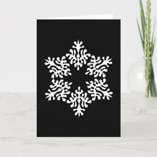 Cartão De Festividades Floco de neve branco escandinavo de Natal
