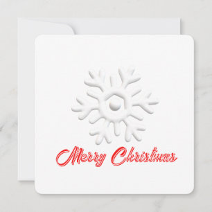 Cartão De Festividades Floco de neve branco Feliz Natal