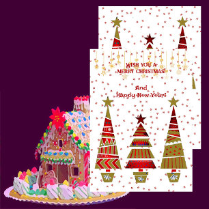 Cartão De Festividades Floco de neve de decoração Dourado de Neve de Nata