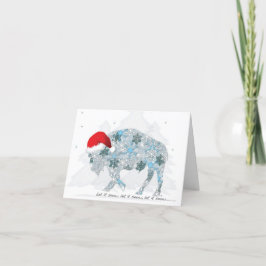 Cartão De Festividades Floco de neve de Natal Buffalo