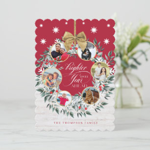 Cartão De Festividades Floco de neve Foto Colagem de Terra Vermelha e Mad