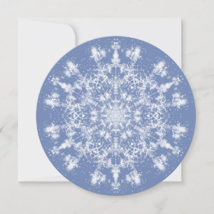 Cartão De Festividades Floco de Neve Fractal em Renda Abstrata em Fundo A