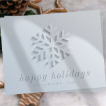 Cartão De Festividades Floco de Neve Moderno Elegante Chic<br><div class="desc">O design é composto por um floco de neve moderno e chic disponível aqui: http://www.zazzle.com/store/selectpartysupplies</div>