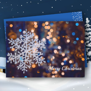 Cartão De Festividades Floco de neve Natal