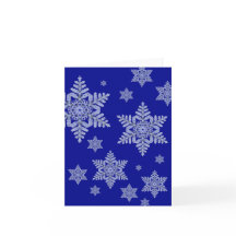 Floco de neve real em azul profundo