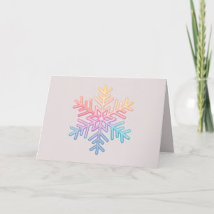 Cartão De Festividades Floco de neve simples