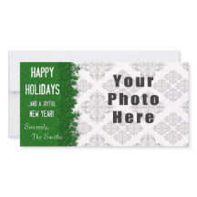 Floco de Neve Verde Feliz Feriados