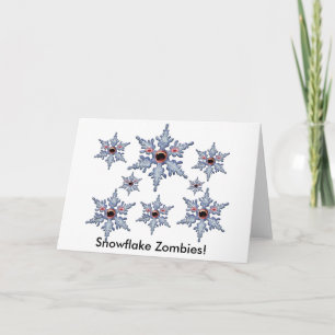 Cartão De Festividades Floco de Neve Zumbi Engraçado Natal Halloween Bran