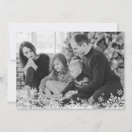 Cartão De Festividades Floco de neveFeliz de fotos personalizada e Natal 