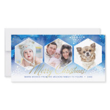 Flocos de neve Aquarela Dourada Feliz Foto de Nata