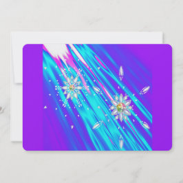 Cartão De Festividades Flocos de neve cintilantes